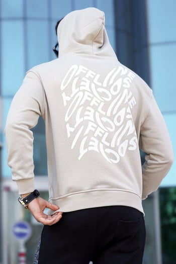Madmext Men Beige Sweatshirt 5314