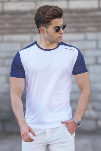 Madmext Beyaz Tişört 5269
