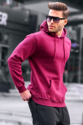 Madmext Men Maroon Sweatshirt 5339