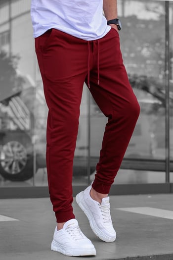 Madmext Bordo Paçası Lastikli Erkek Eşofman 4821
