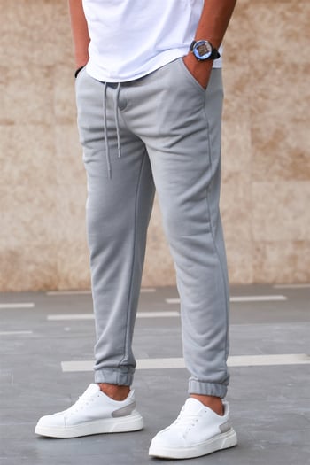 Madmext Boyalı Gri Basic Eşofman 5424