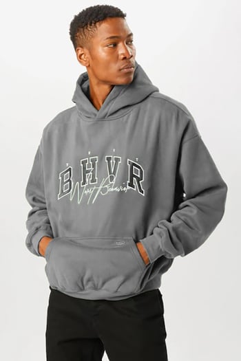 Madmext Boyalı Gri Oversize Erkek Sweatshirt 5344