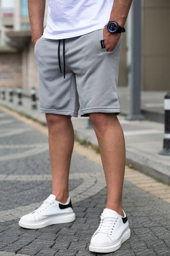 Madmext Boyalı Gri Erkek Regular Fit Şort 4842