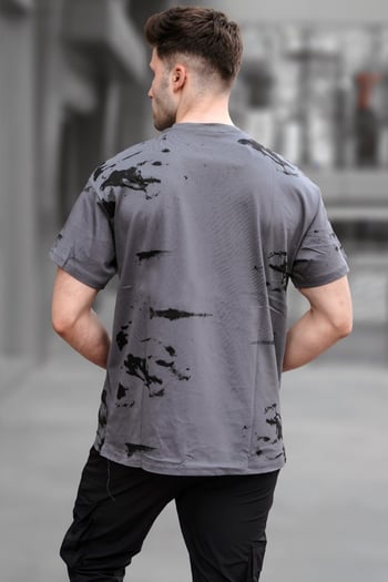 Men Smoke Gray Over Fit T-Shirt 5207