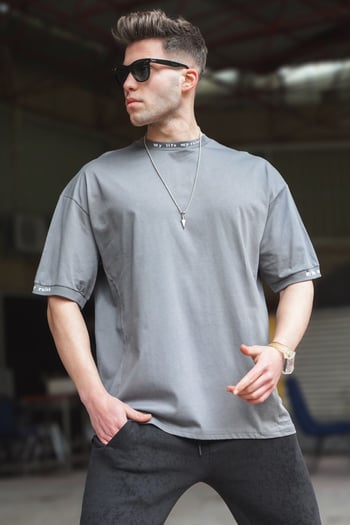 Madmext Füme Oversize T-Shirt 5803