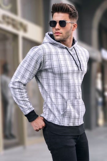 Madmext Gri Kapüşonlu Sweatshirt 5330