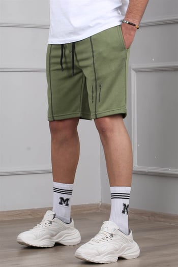 Madmext Khaki Capri Shorts 4849
