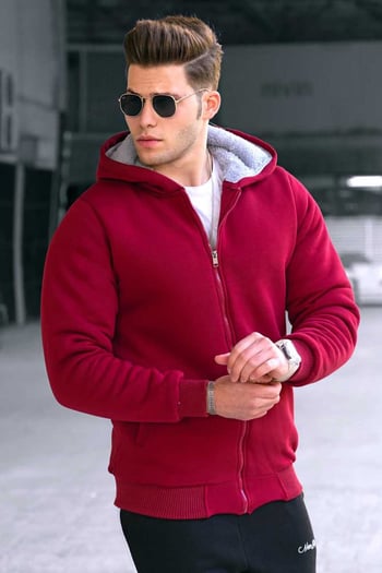 Madmext Men Maroon Cardigan 22377
