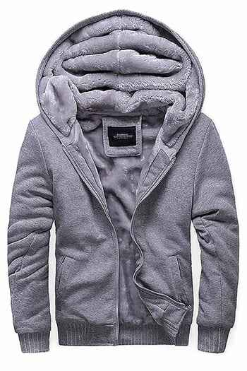 Madmext İçi Kürklü Gri Hırka 22377
