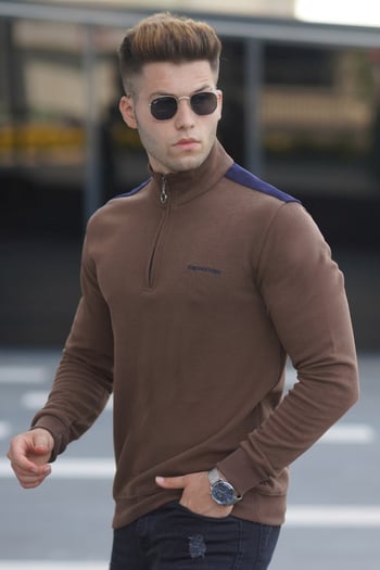 Madmext Koyu Kahverengi Erkek Sweatshirt 5155