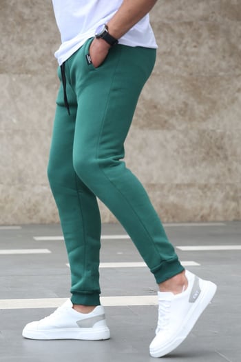 Dark Green Basic Sweatpants 4210