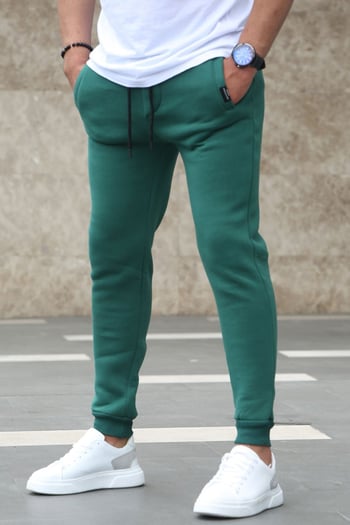 Dark Green Basic Sweatpants 4210