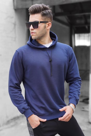 Madmext Lacivert Erkek Sweatshirt 5334