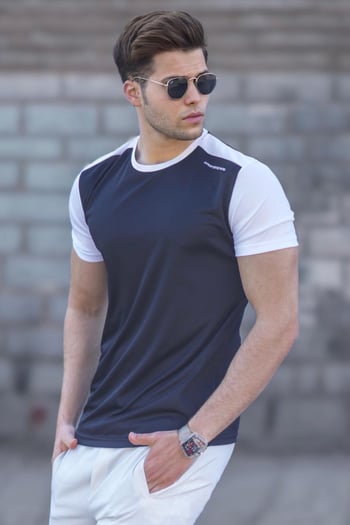 Madmext Lacivert Tişört 5269