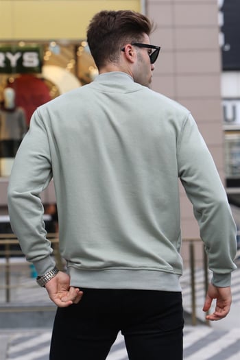 Madmext Men Mint Green Knitwear Sweater 5301