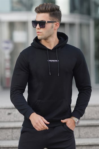 Madmext Siyah Baskılı Sweatshirt 5306