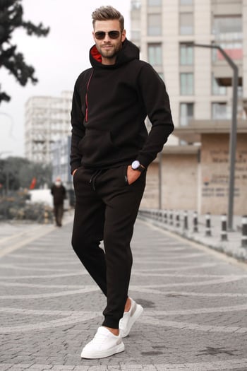 Madmext Siyah Erkek Eşofman Takımı 5634