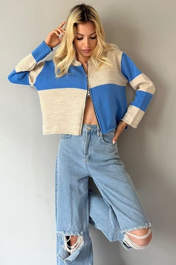Blue Knitwear Cardigan MG1391