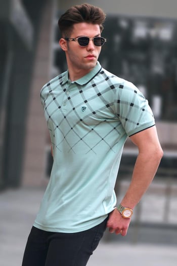 Men Mint Green Polo T-Shirt 5867