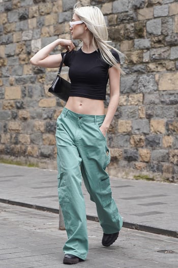 Mint Yeşili Straight Fit Kargo Pantolon MG1601