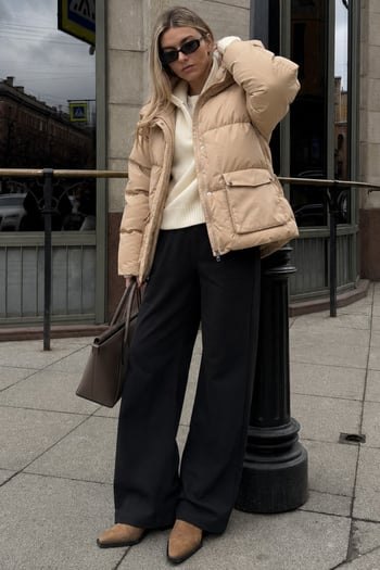 Beige Oversize Pocket Jacket MG1358