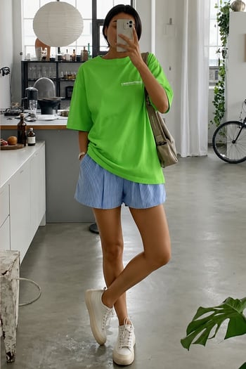 Mad Girls Yeşil Baskılı Tişört Mg1197