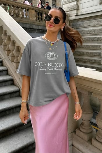 Dye Gray Printed Oversize T-Shirt MG1512