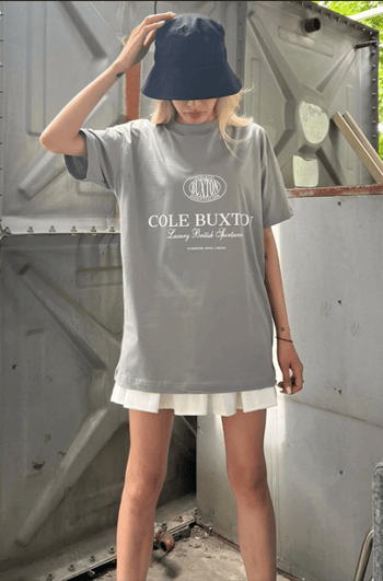 Dye Gray Printed Oversize T-Shirt MG1512