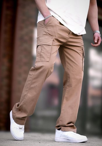 Camel Erkek Kargo Cep Baggy Pantolon 6811