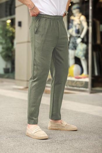 Açık Haki Relaxed Erkek Pantolon 6510