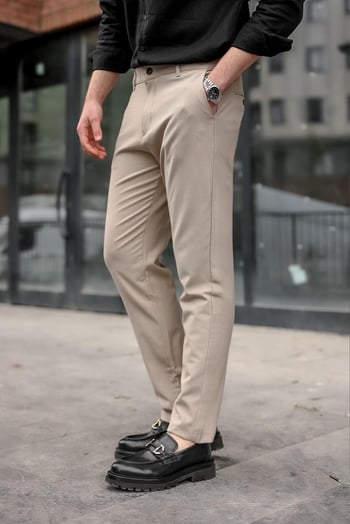 Bej Basic Erkek Pantolon E6576