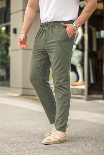 Açık Haki Relaxed Erkek Pantolon 6510