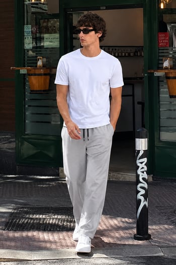 Gray Basic Jogger Trousers 5486