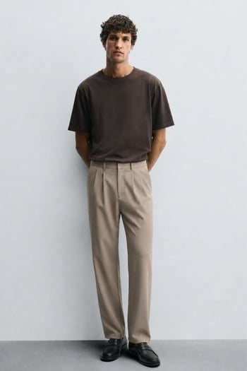 Haki Pilili Relaxed Fit Pantolon E6588
