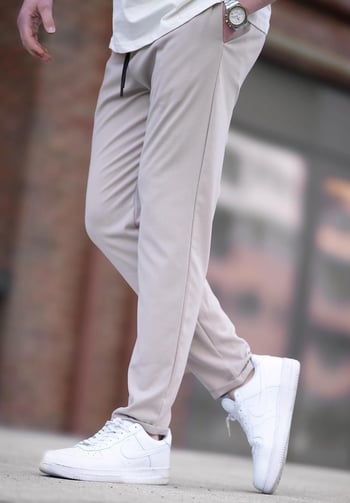 Madmext Men Beige Jogger Trousers 4242