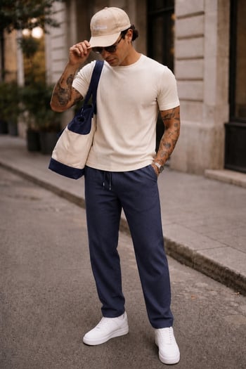 Lacivert  Düz Paça Erkek Pantolon 6531