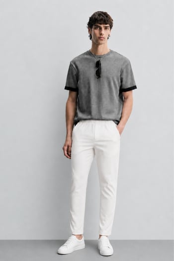 Beyaz Relaxed Erkek Pantolon 6510