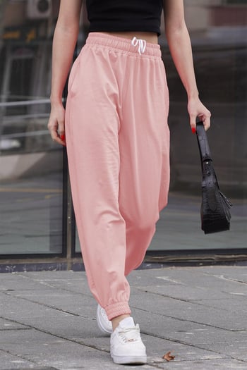 Pembe Comfort Fit Basic Eşofman Altı MG1635