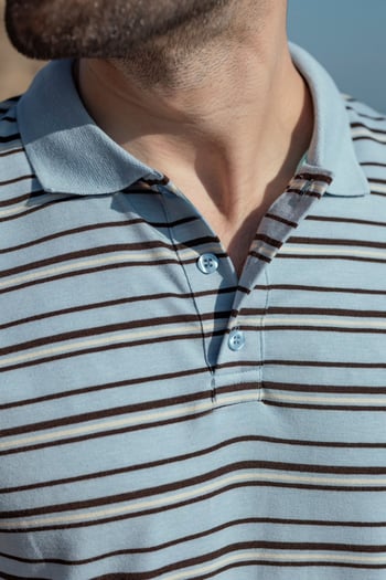 Mavi Regular Fit Çizgili Polo Yaka Erkek Tişört E7192