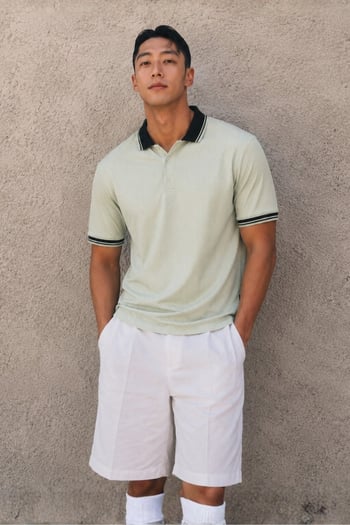 Mint Yeşili  Basic Polo Yaka Tişört 5893