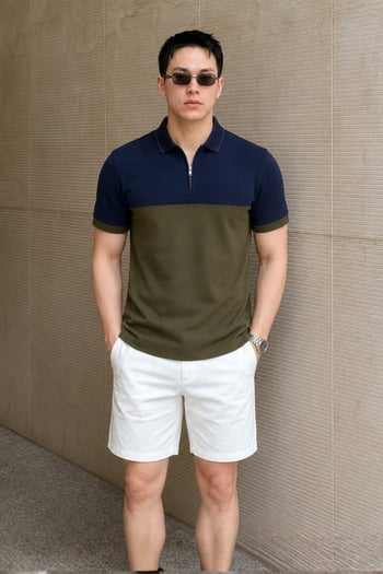 Men Khaki Polo T-Shirt 5731