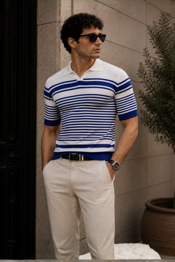 Madmext Men Saxe Polo T-shirt 5083