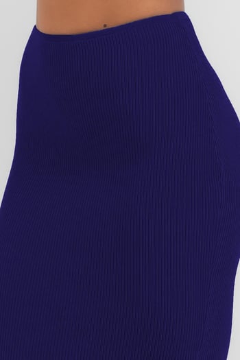 Lacivert Basic Uzun Triko Etek MG1813