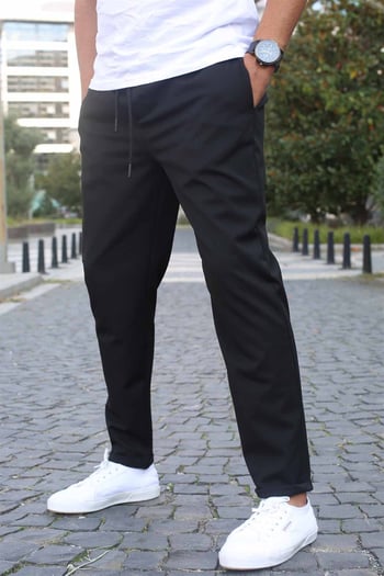 Black Basic Jogger Trousers 5486