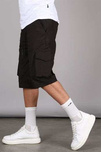 Black Capri Shorts with Cargo Pockets 5473