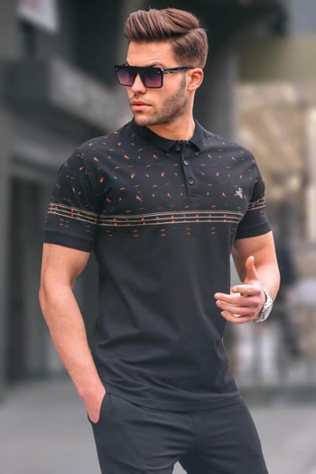 Siyah Erkek Polo Yaka Tişört 6077