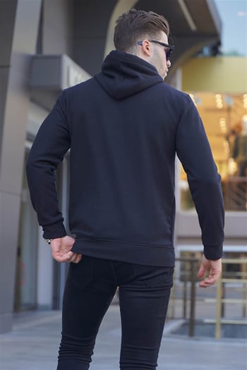 Black Basic Hoodie Sweatshirt 6014