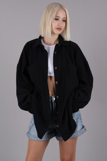 Black Oversized Overshirt MG1562