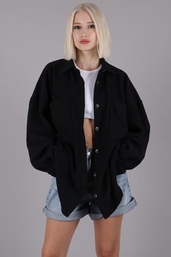 Black Oversized Overshirt MG1562