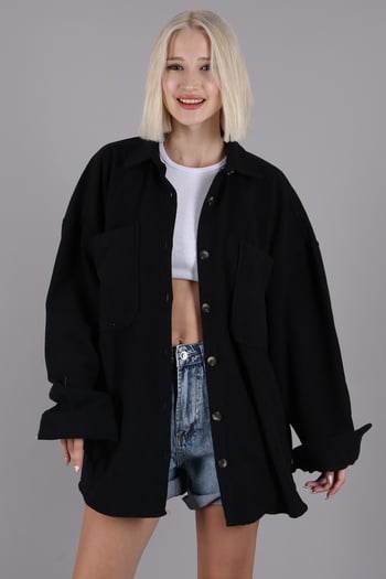 Black Oversized Overshirt MG1562
